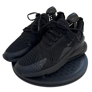Boys Nike Air Max 270 BQ5776-001 Mesh Sports Running Athletic Sneaker SZ 6 Black